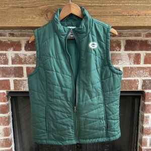 Green Bay Packers women’s quilted vest size L
